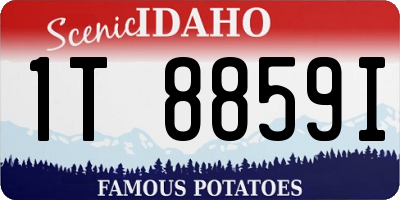 ID license plate 1T8859I