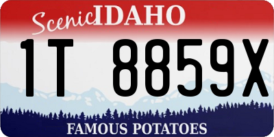 ID license plate 1T8859X