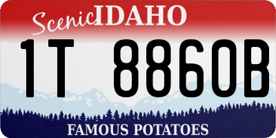ID license plate 1T8860B