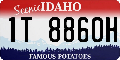 ID license plate 1T8860H