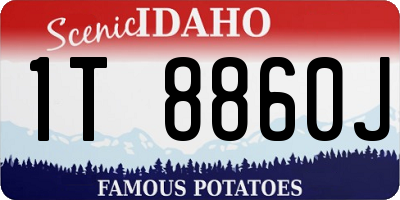 ID license plate 1T8860J