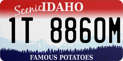ID license plate 1T8860M