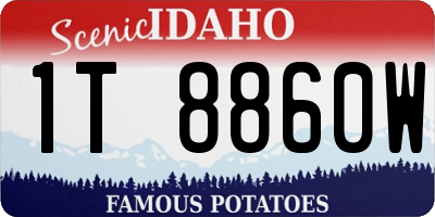 ID license plate 1T8860W
