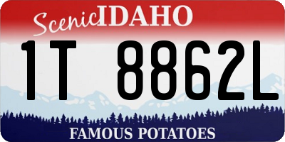 ID license plate 1T8862L