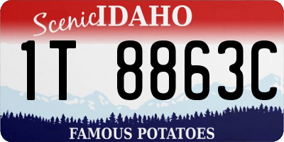 ID license plate 1T8863C