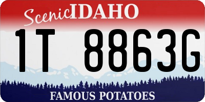 ID license plate 1T8863G