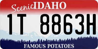 ID license plate 1T8863H