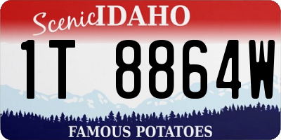 ID license plate 1T8864W