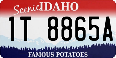 ID license plate 1T8865A