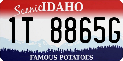 ID license plate 1T8865G