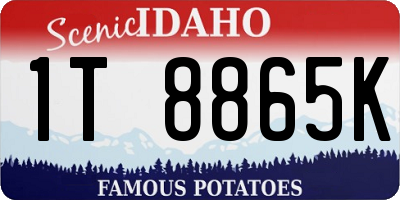 ID license plate 1T8865K