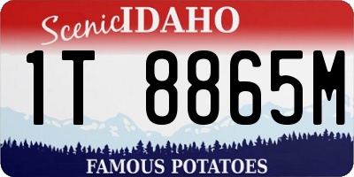 ID license plate 1T8865M