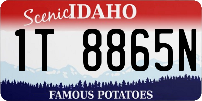 ID license plate 1T8865N
