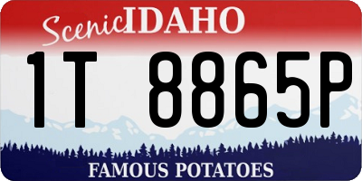 ID license plate 1T8865P