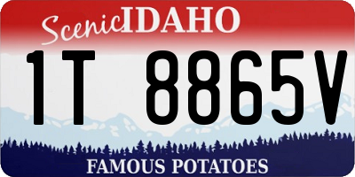 ID license plate 1T8865V