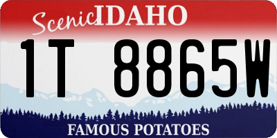 ID license plate 1T8865W
