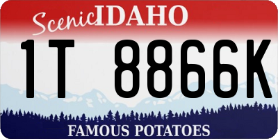 ID license plate 1T8866K