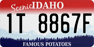 ID license plate 1T8867F