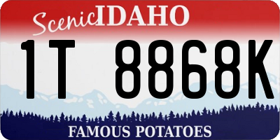 ID license plate 1T8868K