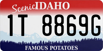 ID license plate 1T8869G