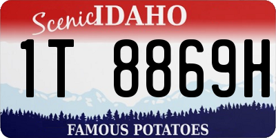 ID license plate 1T8869H