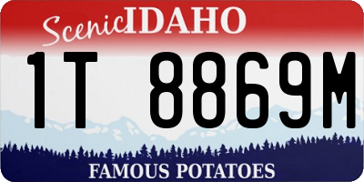 ID license plate 1T8869M
