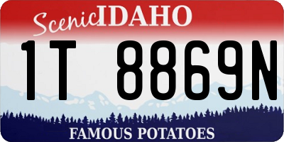 ID license plate 1T8869N
