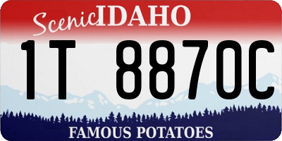 ID license plate 1T8870C