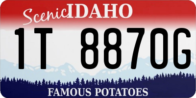 ID license plate 1T8870G