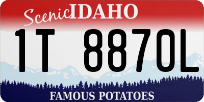 ID license plate 1T8870L