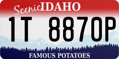 ID license plate 1T8870P