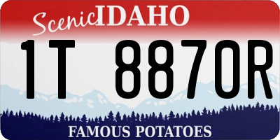 ID license plate 1T8870R