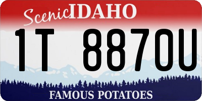 ID license plate 1T8870U