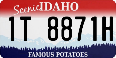 ID license plate 1T8871H