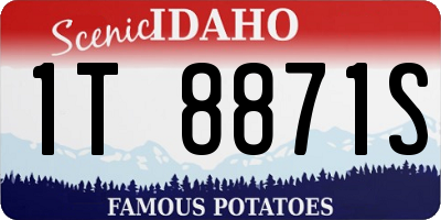 ID license plate 1T8871S