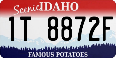 ID license plate 1T8872F