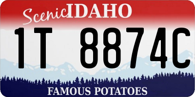 ID license plate 1T8874C