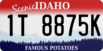 ID license plate 1T8875K