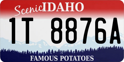 ID license plate 1T8876A