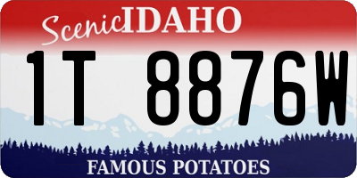 ID license plate 1T8876W