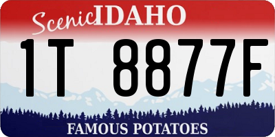 ID license plate 1T8877F