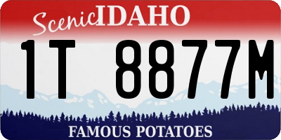 ID license plate 1T8877M