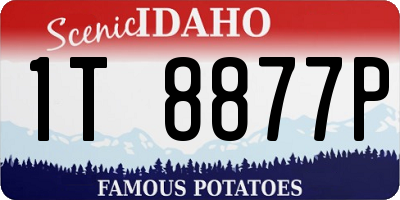 ID license plate 1T8877P