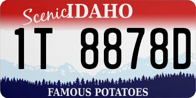 ID license plate 1T8878D