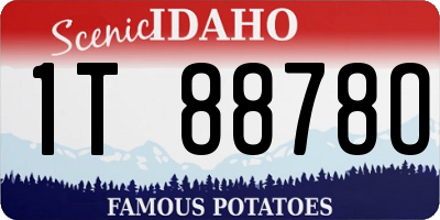 ID license plate 1T8878O