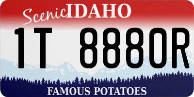 ID license plate 1T8880R