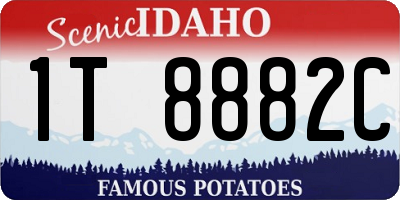 ID license plate 1T8882C