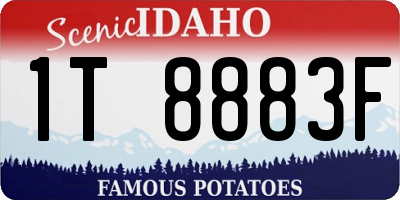 ID license plate 1T8883F