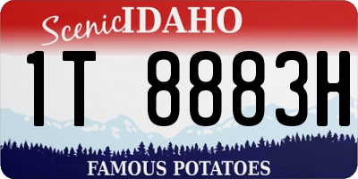 ID license plate 1T8883H