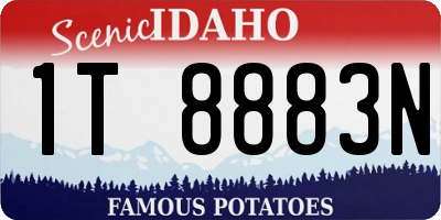 ID license plate 1T8883N